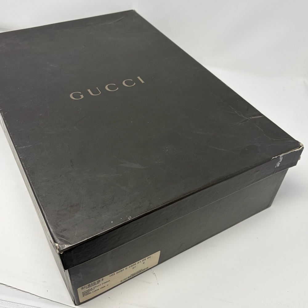 Gucci Idrocalf Leather Buckle Riding Boots Black Size 37 | Made in Italy COA - Picture 12 of 14
